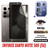 NOTE INFINIX 50 S 5G นุ่มเป็นส่วนตัวเคสเต็มตัวฟิล์มไฮโดรเจลปกป้องหน้าจอความเป็นส่วนตัวป้องกันการมองส