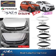 HermanAuto Perodua Axia 2017-2023 SE Gxtra Head Lamp Eye Lip Cover Garnish Accessories