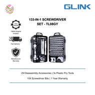 Glink 133-IN-1 Multifunctional Screwdriver Set Leather Precision Tool Screw for PC Glasses Mobile Ph
