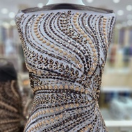 TULLE SEQUIN ERX-337 (Luxury Tulle Sequin with Full Sequins Striped Pattern)