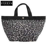 Herve Chapelier 限量顏色船形手提包 M 碼，女士，Panther Blanc x Noir x Noir，707FN [二手]