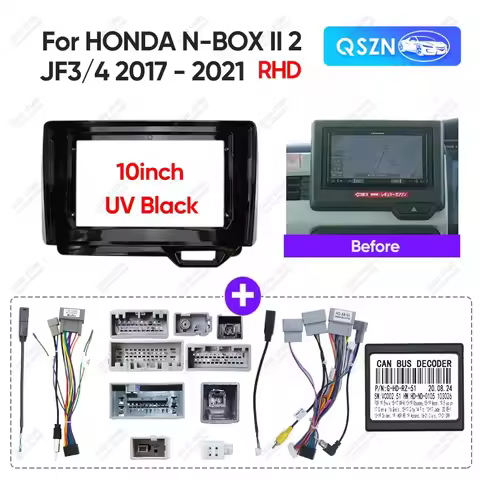 10inch For Honda N BOX II/JF3/JF4 2017-2021 Car Android Radio Plastic Frame Fascia Dashboard Mountin