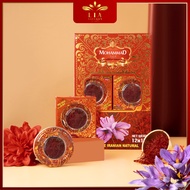 12 Boxes (1gr / Box) Saffron Super Negin Red Gold Mohammad Iran Genuine [Free DUBAI Oil]