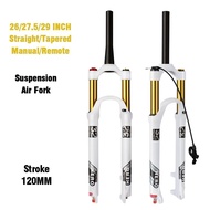 []  26/27.5/29'' MTB Rebound Adjustment Bike Fork Suspension Air Plug Fork 32RL Stroke 100mm Bicycle Fork Accessories