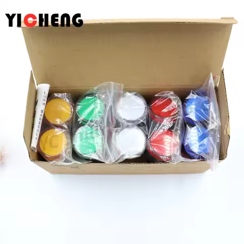 10pcs 22mm Panel Mount Signal Power Indicator Light Pilot Lamp AC DC 110V 220V AD16 beacon light led