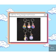 LGBTQ+ Flag Inspiration Potion - Perler Beads Keychain