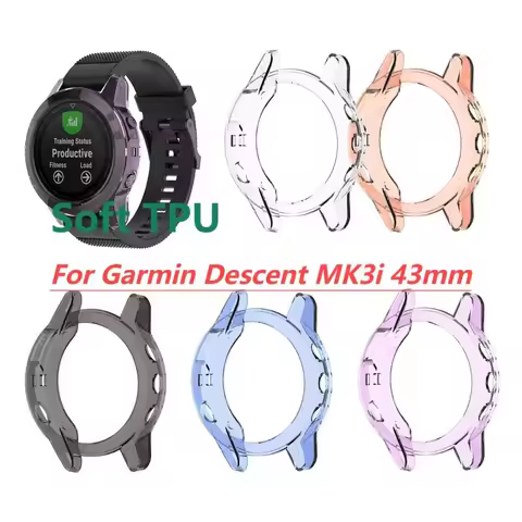 TPU Case For Garmin Descent Mk3i 43mm Smart Watch Strap Frame Silicone Cover Mk 3i Protector Shell B