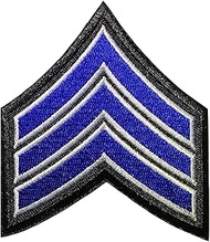 U.S. Army Sergeant E-5 Stripe Army Uniform Chevron Rank Sew on Iron on Arm Shoulder Embroidered Appl