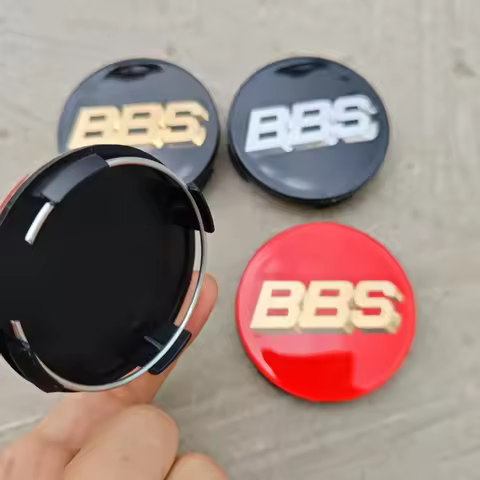 4Pcs 60/65mm Acrylic BBS Wheel Center Cap Wheels Tyre Car Wheel Center Cap Set Vehicles Automotive B