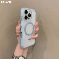 Luxury Magnetic Charging Case Compatible For itel P55 4G Transparent 2-in-1 Shockproof Anti-fall Aes