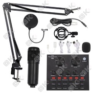 OKMUSIC V8 Audio Stereo Headset Microphone Webcast Streamer Live Sound Card -(Bluetooth)-(รุ่นไหม่)