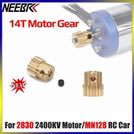 NEEBRC Motor Pinion Gear 14T Steel Metal Pinion Motor Gear With Screw For MN128 2830 Motor Rc Model 