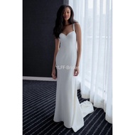 YLFF - Sleeveless White Wedding Dress for Civil Ceremonies
