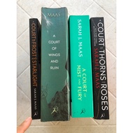 Preloved books titled ACOTAR series books 1 to 4 by Sarah J Maas