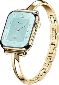 Missair Slim Metal Bracelet Compatible with Apple Watch 42 mm 41 mm 40 mm 38 mm 46 mm 45 mm 44 mm, W