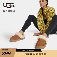 UGG2023秋季女士便鞋休闲经典平底包头舒适居家毛毛拖鞋 1122550 CHE|栗色 经典延续色 36