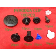 Perodua Myvi/Viva/Axia Fender bezza alza SIDE SKIRT LOWER Bumper door Clips(100 PCS)