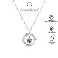 Dây chuyền nữ Kim Cương Moissanite Caterina Diamond Light Feather Moonstone Necklace DN007