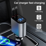 Retractable Cable 4-in-1 Type-C + IOS + USB Fast Charging Phone Charger Fast