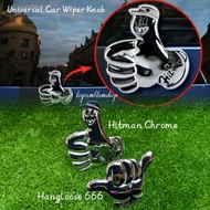 Universal Glanz Rear Wiper Knob Hitman Hangloose Chrome Myvi Honda Jazz Alza Kenari