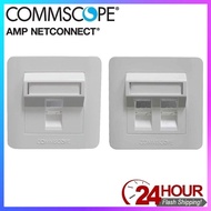 Commscope AMP CAT5E/CAT6 1Port 2 Ports Faceplate 45Degree Angle Type Data Wall Socket Outlet Face Pl
