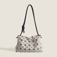 Issey miyake Japanese Style 2023 Tofu Bag Geometric Diamond Drawstring Bag Lifetime Fashion Simple One-Shoulder Diagonal Handbag