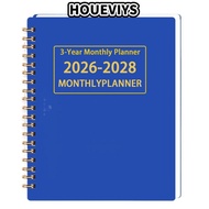 HOUEVIYS 3 Years Monthly Planner, Yearly Goals Smooth Writing Calendar Book, Premium 2026-2028 A4/A5