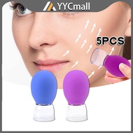 5Pcs Face Lift Cupping Cup Vacuum Cupping Cup Silicone Cupping Massage Cup Glass Face Cupping Cup