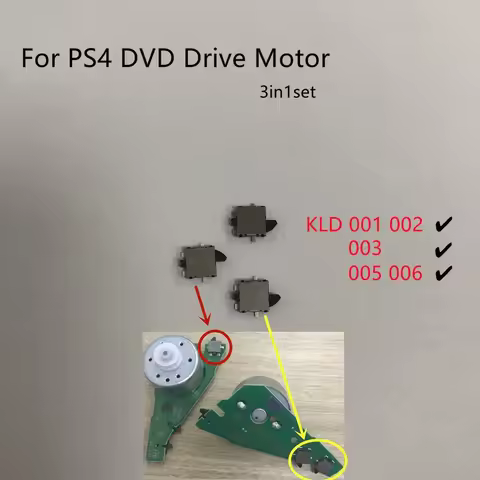 3in1 Replacement for PS4 DVD Drive Motor in And Out Eject Media Disc Sensor Switch Set Fits KLD-002 
