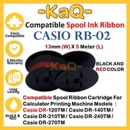 RB-02 RB02 RB 02 Casio Spool Ink BLACK AND RED Ribbon for DR-120TM DR-140TM DR-210TM DR-240TM DR-270