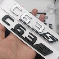 3D ABS Black Chrome C63 S Logo C63S Emblem Letters Nameplate Car Trunk Badge For Mercedes C63S AMG W