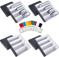 4 Pack White Bulk Sport Card Storage Boxes 3120 Count Cardboard Storage Box with Dividers for Game, 