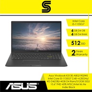 Asus Laptops Vivobook K513E-ABQ1902WS/Intel Core i5-1135G7 4.20GHz/4G D4(OB)+4GB D4 Ram/512GB SSD/15.6" FHD 45% NTSC