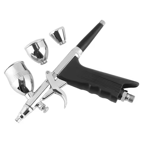 Gravity Spray Gun Airbrush 0.3mm 0.5mm 0.8mm Nossles Cups Set Kit 15-50PSI Operating Pressure G1/4 T