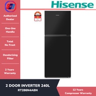HISENSE 2 Door Inverter Fridge 240L RT286N4ABN [READY STOCK]-HISENSE WARRANTY MALAYSIA