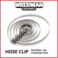 Hose Clip Stainless Steel 304 Lock Pipe Hose Size 6MM to 100mm