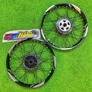 RIM ALLOY THUNDER HITAM + HUB CNC + LIDI BLACK PNP MOTOR EX5 DREAM
