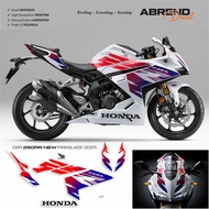 ABREND DECAL STRIPING CBR 250 RR NEW FIREBLADE WHITE GRADATION 2025 HONDA CBR 250 2023 - 2025 LIST /