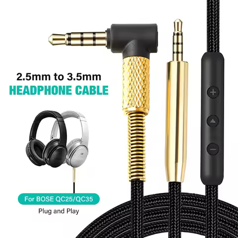 2.5mm to 3.5mm Aux Cable for Bose 700 QC45 QC35 QC25 OE2 AE2 JBL E45BT E55BT E65BTNC Audio Replaceme