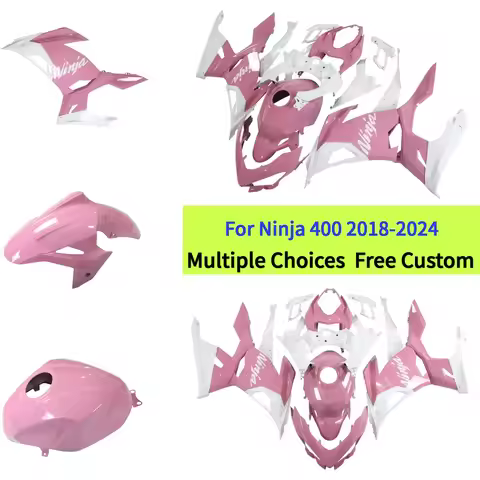 For Kawasaki Ninja 400 2018-2024 Motorcycle Fairings EX400 18 19 20 21 22 23 Pink White Plastic Body