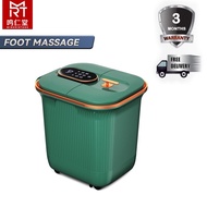 Mingrentang Foot Tub With Lid Foot Spa Massage Bucket Foot Bath Basin Portable Foot Tub Automatic Household Foot Washing Electric Heating Constant Temperature Massage Bucket