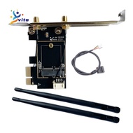 PCIE WiFi Card Adapter Wireless Network Card M2 NGFF Bluetooth Converter for Desktop Wi-Fi 8260 8265