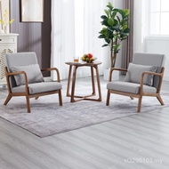 Reception Single Sofa Chair Rest Area 0A Cotton Linen Leisure Office Living Room Small Small Apartme