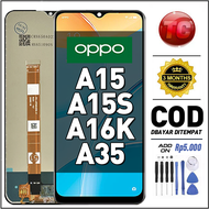 LCD OPPO A15 A15S A16K A35 Original COD Fullset Touchscreen Asli Ori For Glass Touch Screen Digitize