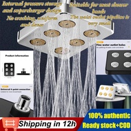 Mirror-Life High Pressure Rainshower Head Magic Water Flow Rainfall Shower Head Water- Saving Shower