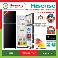 (𝟓 𝐒𝐓𝐀𝐑*) HISENSE RT220N4ABN 2 Doors Inverter Fridge 206L Refrigerator Jimat Elektrik Peti Ais