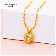 【Hot Sale】thali kodi 916 gold plated indian jewellery gold 916 original malaysia cincin emas 916 original Viral and Affordable 916 Gold Necklace Set - Buy 1 Take 1, Adjustable Ring, Pawnable Chain Pendant, Korean Style for Women