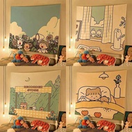 Kawaii Room Decor Tapestry Hanging Bedroom Home Decoration Accessories Aesthetic Cute Girl Kids Cart