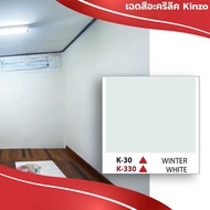 KINZO (18 ลิตร) สีน้ำทาบ้าน ชนิดด้าน สีทาบ้าน และสีทาฝ้าทาเพดาน สำหรับทาภายใน ขนาด 23 กก. หรือ 5 แก