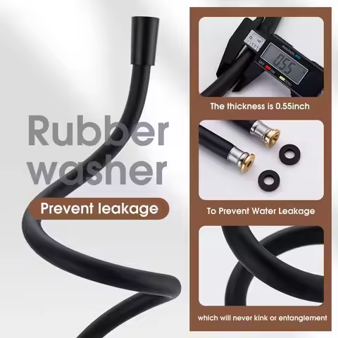 1.5M/2M/3M/4M PVC Flexible Shower Hose High Pressure Shower Tube for Bathroom Shower Head Plumbing A